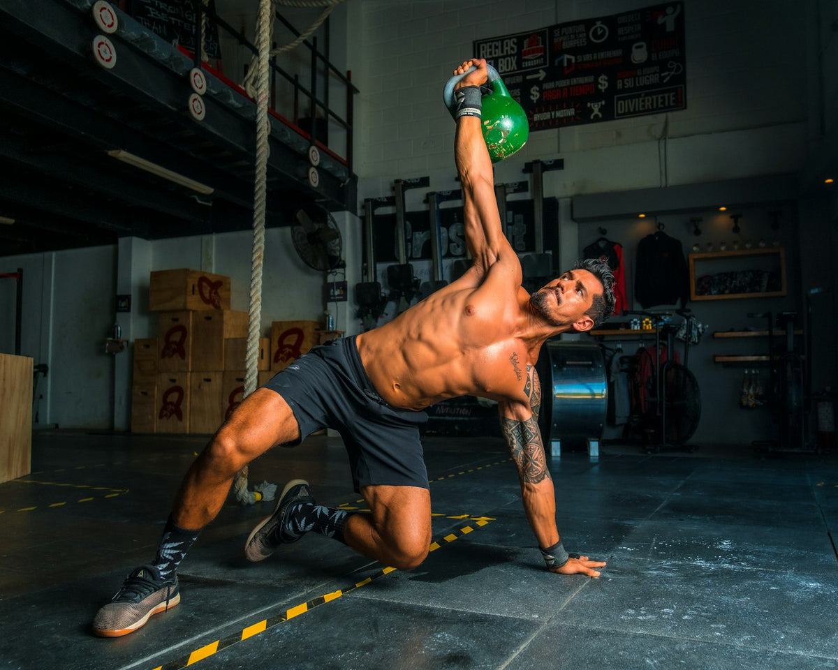 Sporter tijdens een functionele fitnesswedstrijd